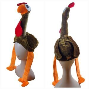🔹️Brown & Orange Turkey Thanksgiving Hat One Size